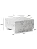 KADIMA DESIGN Couchtisch MONOBLOC 60x60x35 cm Hochglanz mit Marmor Optik, in Weiß