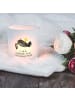 Mr. & Mrs. Panda Kerze Stinktier Ball mit Spruch in Transparent
