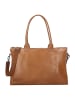 Plevier Rock Copal Schultertasche Leder 44 cm Laptopfach in cognac