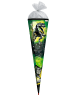 Schultüte groß Robo Rex 85 cm, Glanzfolie Silbertüll in Bunt
