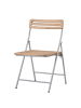 home24 Klappbarer Gartenstuhl Softline 2er-Set in Silber / Braun
