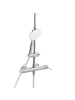 Beliani Wannenarmaturen PUYEHUE in Silber - (W) 24 x (H) 81 x (L) 30 cm