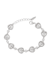 faina Women Crystal-Studded Bracelet in Silver