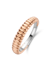 Ti Sento Milano Ring "Silber mit rosèvergoldeten Rippenstruktur 12218SR" in Silber