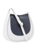 VLD VOi Leather Design Boston Umhängetasche Leder 28 cm blau-weiss