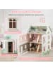 COSTWAY Puppenhaus Holz in Rosa