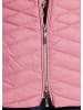 GOLDNER Kurzgröße:  Taillierte Daunenweste mit Stehkragen in rosé