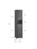 SoBuy Badezimmerschrank in Mattes Dunkelgrau - (W) 37 x (H) 170 x (L) 40 cm