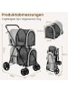 COSTWAY 2 Etagen Hundewagen in Grau