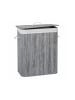 relaxdays Wäschekorb in Grau - (B)55 x (H)63 x (T)35 cm