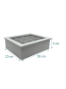 relaxdays Teebox in Weiß - (B)28 x (H)8 x (T)23 cm
