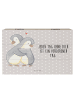Mr. & Mrs. Panda Schatzkiste Pinguine Kuscheln mit Spruch in Grau Pastell