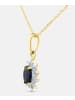Diamant L'éternel Kette mit Anhänger, mit schwarzer Saphir, 375 Gelbgold