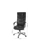 FineBuy Bürostuhl in Schwarz / Leder / 70x70x126