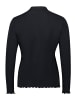BETTY & CO Langarm-Shirt mit Rippenstruktur in Schwarz