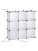 relaxdays Regalsystem in Transparent - (B)95x (H)95 x (T)32 cm
