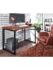 KADIMA DESIGN Industrie Schreibtisch, Sheesham-Massivholz/Metall, Handgefertigt