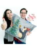 Mr. & Mrs. Panda Kissen Pinguin Weihnachtsbaum Design ohne Spruch in Weiß