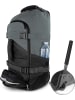 normani Reisetasche mit Rucksackfunktion 60 Liter Melano in Schwarz/Grau