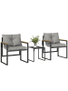 Outsunny Bistro-Set in Grau 64L x 62B x 68H cm