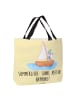Mr. & Mrs. Panda Shopper Tasche Sommerliebe mit Spruch in Gelb Pastell