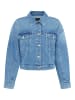 Zero  Jeansjacke kurz mit Knopfleiste in Middle Blue Denim