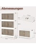 COSTWAY Aufbewahrungsbox mit Deckel 3 tlg. 65 cm breite in Weiß