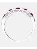 Diamant L'éternel Eternity-Ring aus 375 Weißgold mit Diamant mit Rubin