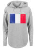 F4NT4STIC Oversized Hoodie France Frankreich Flagge distressed in grau