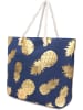 normani Bequeme Sommer-Umhängetasche, Strandtasche in Gold Pineapple