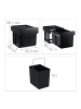 relaxdays Mülltrennsystem Schwarz 2x15L