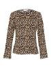 SAINT TROPEZ Langarm-Bluse IlyssaSZ Fitted in Black Reg Leo