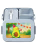 Mr. & Mrs. Panda Snack Box Avocado Geburtstag Design ohne Spruch in Blau Pastell