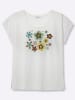 sheego Shirt in ecru-ozean-bedruckt