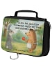 Mr. & Mrs. Panda badtasche Hase Igel Design mit Spruch in Weiß