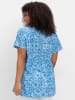 sheego T-Shirt in kobalt-gemustert