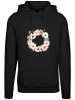 F4NT4STIC Hoodie Rosa Blumenkranz in schwarz