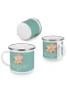 Mr. & Mrs. Panda Camping Emaille Tasse 5. Hochzeitstag Holzhochz... in Meeresbrise