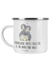 Mr. & Mrs. Panda Tasse Emaille Eheversprechen für immer mit Spruch in Transparent
