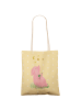Mr. & Mrs. Panda Strandtasche Schwein Glück ohne Spruch in Gelb Pastell