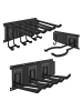 relaxdays 8-tlg. Wandhaken Set in Schwarz