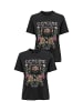 ONLY 2er-SET Print T-Shirt Kurzarm Top mit Design Druck in Schwarz-6