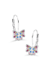 schmuck23 Silber Ohrringe 925 Zirkonia Schleife 1,0 cm x 1,0 cm