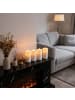 relaxdays 4 x LED Kerzen in Weiß - (H)17,5 x Ø 8 cm