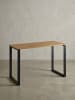 KADIMA DESIGN Schreibtisch Eiche-Dekor / Schwarz 120x60x76 cm Design Computertisch