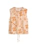 Ärmelloses Print-Bluse regular in Bright Orange