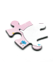 Mr. & Mrs. Panda Puzzle Einhorn Koffer ohne Spruch in Rot Pastell