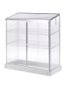 Beliani Balkongewächshaus LECCE in Silber/Transparent - (W) 129 x (H) 142 x (L) 59 cm