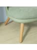SoBuy Sessel mit Hocker in Hellgrün - (W) 57 x (H) 45 x (L) 67 cm
