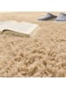 KADIMA DESIGN Hochflor Teppich Shaggy waschbar Unifarben Schlafzimmer in Beige